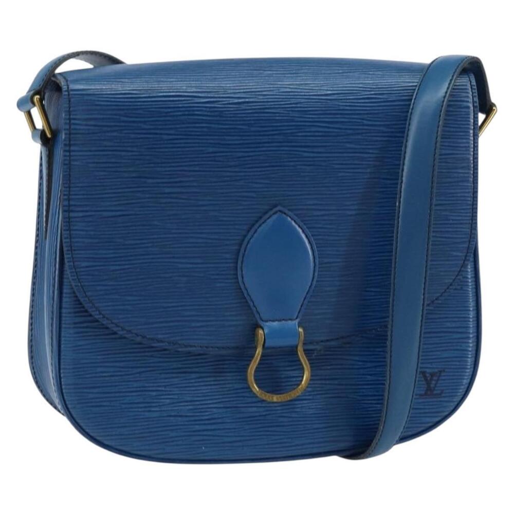 LOUIS VUITTON Epi Saint Cloud GM Shoulder Bag Toledo Blue M52195 LV Auth BA9150